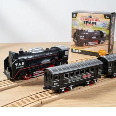 Imagem de Brinquedo trem eletrico locomotva som e luz 20 peças - xcell