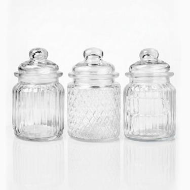 Imagem de Jogo de Potes De Vidro Hermético Casual 300ml - Class Home, 3 peças