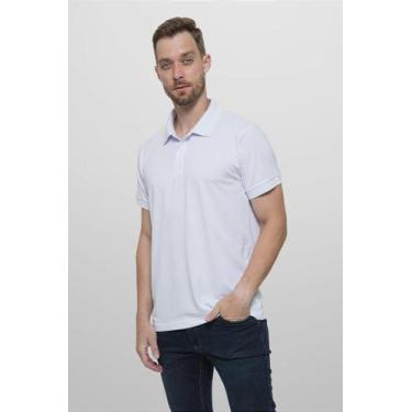 Imagem de Camisa Polo Piquet Sublimática 100% Poliéster Branca - Ideal para Subl