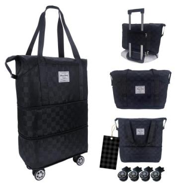 Imagem de Bolsa de Viagem Drvoon Expansivel e Dobrável com Rodas Removíveis