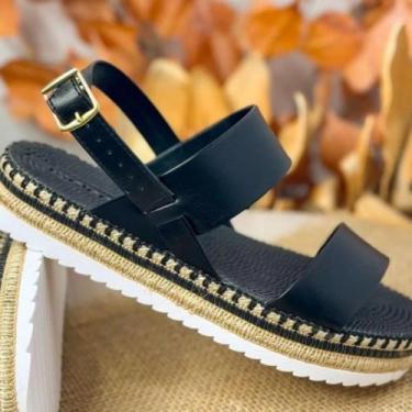 Imagem de Sandalia Papete Moleca 5447 Feminina Casual Corda Flatform Lançamento 