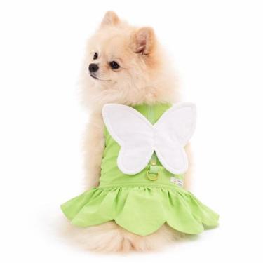 Imagem de Vestido Pet para Cachorro com Guia Roupa Fantasia Pet Fêmea Pequeno Po
