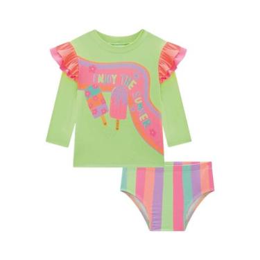 Imagem de Conjunto de Blusa e Calcinha em Malha com Proteção Uv 50+ 69550 Kukiê,