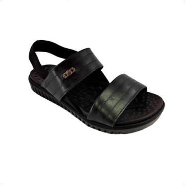 Imagem de Sandalia Ortopedica Comfortflex em couro Feminina plataforma 45403, 36