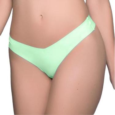 Imagem de Calcinha Sem Costura Fio Dental Poliamida Confortável 301 - G29, Verde