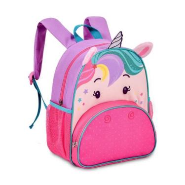 Imagem de Mochila de Costas Infantil Unicórnios Bolsa Escolar Meninas - Clio
