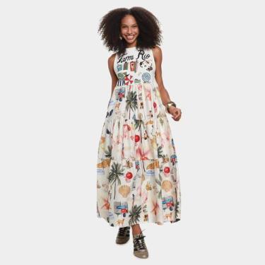Imagem de Vestido Farm Natureza Feminino, Off white, P