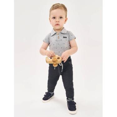 Imagem de Calça Bebê Menino Jeans Preto Divertto - Diverto, Preto, GG