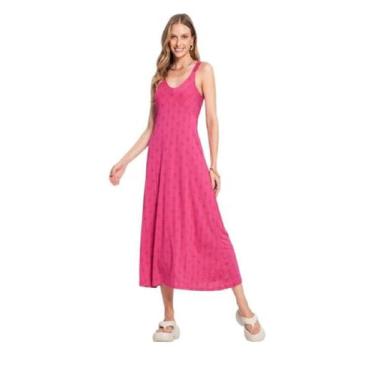 Imagem de Vestido Feminino Midi De Alça Duplas Viscose Creponada - Rovitex