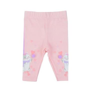 Imagem de Calça Infantil Feminina Kukiê Gatinha PomPom Rosa - 71910, 10, Rosa
