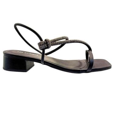 Imagem de Sandália Feminina Napa Like Via Scarpa, Preto, 39