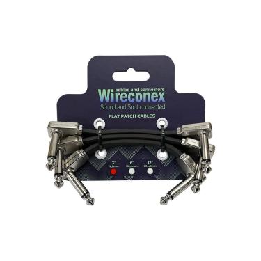 Imagem de Cabo Flat para Pedal WFC 3-3 Emborrachado 3 Polegadas Conectores P10 1-4 para Pedaleira Wireconex