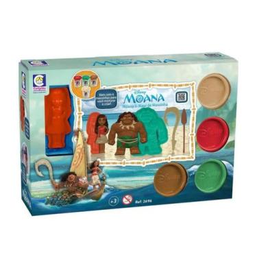Imagem de Kit Massinha Moana E Maui Disney C/ Acess. Brinquedo Montessori Infant