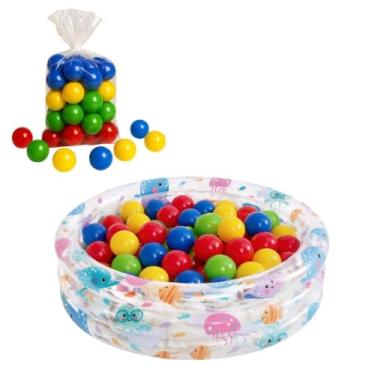 Imagem de Piscina de Bolinhas 40 Litros + 50 Bolinhas Coloridas
