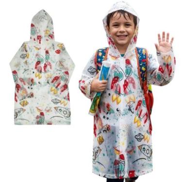 Imagem de Capa De Chuva Infantil Impermeável C/Capuz Criança Estampada Cor:Menin