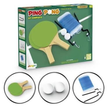 Imagem de Kit Tênis de Mesa Ping Pong com Raquetes e Rede - JUNGES
