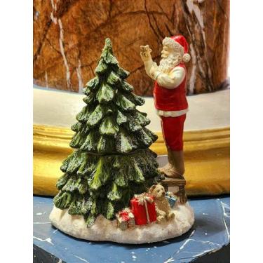 Imagem de Papai noel a corda musical em resina 18cm - decoração natalina - Senho
