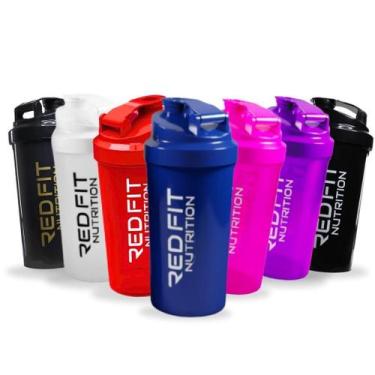 Imagem de Coqueteleira Shaker Azul Clara Academia 600ml Red Fit Nutrition - Red 