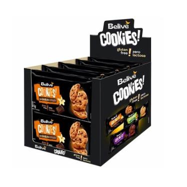 Imagem de Cookies Belive Zero Lactose Baunilha e Chocolate 10 pcts de 80g cada