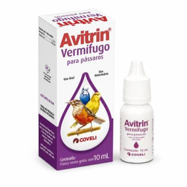 Imagem de Avitrin Vermífugo 10ml para Aves e Pássaros Combate Vermes Intestinais