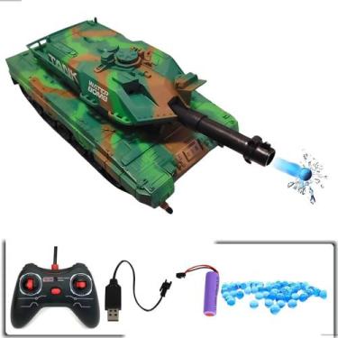 Imagem de Carrinho Controle Remoto Tanque Guerra Bolinha Gel Novidade - Sem marc