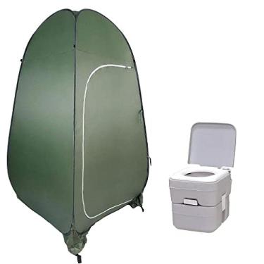 Imagem de Kit Banheiro Portátil para Camping Pelegrin Mini Tenda PEL-1.90M e Vaso Sanitário PEL-VP20 20 Litros