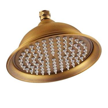 Imagem de Ouro redondo de 8 polegadas, ouro rosa, cromo, antiguidade, chuveiro de chuva em latão maciço preto, antigo