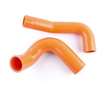 Imagem de LUXERAD Tubo de refrigeração de 3 camadas de 4,5 mm de desempenho de silicone para Chevrolet Bel Air 4.3L-V8 55-57 (laranja)