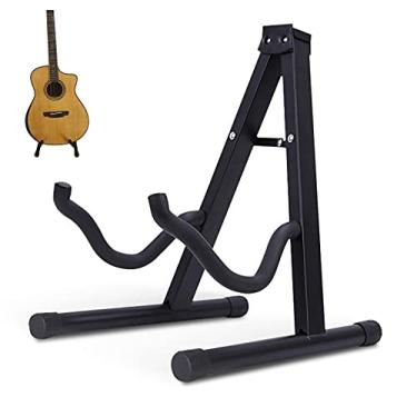 Imagem de Yajun Suporte de guitarra portátil dobrável, tripé leve, suporte de instrumentos musicais para guitarrista profissional