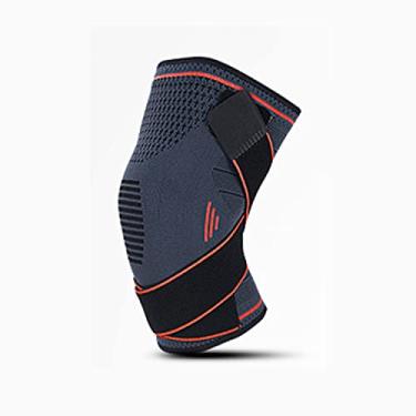 Imagem de Manga de compressão de joelho com compressão de bandagem para suporte de dor no joelho mulheres homens joelheiras para corrida, academia, fitness, levantamento de peso, ruptura do menisco, artrite, alívio da dor nas articulações(1PC) (XL, Vermelho)