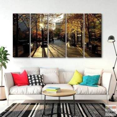 Imagem de Quadro Decorativo Ruas De Toronto 140x65 5 Peças