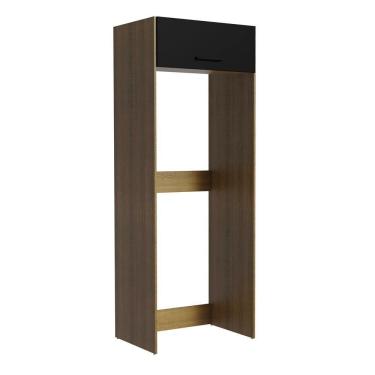 Imagem de Porta Geladeira Madesa Agata 1 Porta Basculante - Rustic/Preto