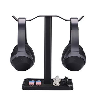 Imagem de Avantree [Super estável] Suporte de fone de ouvido duplo para mesa, compatível com Sennheiser, Sony, Audio-Technica, Bose, Black New