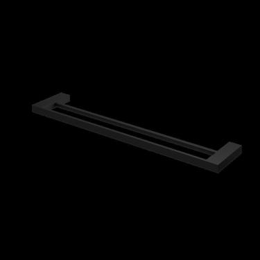 Imagem de Porta Toalha Duplo Horus 450 4900 Preto Fosco Fani Metais