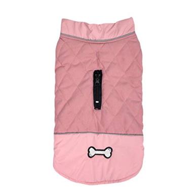 Imagem de Moletom para cães de estimação com clima frio, jaqueta para cães de algodão slip on pet cachorro macacão reversível à prova de vento colete reflexivo à prova d'água térmico para cães pequenos e grandes