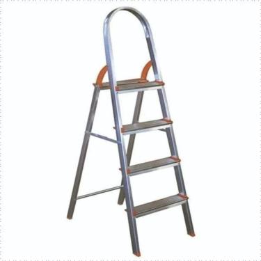 Imagem de Escada Doméstica Super Leve 4 Degraus Em Alumínio