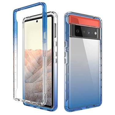 Imagem de For Google Pixel 6 Pro High Transparency Two-color Gradient PC + TPU Phone Protective Case