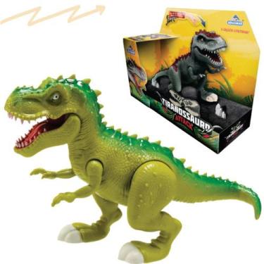 Imagem de Brinquedo Dinossauro Tiranossauro Rex Attack Com Luz E Som - Adijomar