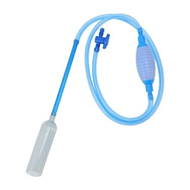 Imagem de Trocador de áGua de Tanque de Peixes, Sifão de AquáRio Limpador de Cascalho de Tanque de Peixes AjustáVel Trocador de áGua de AquáRio Simples de Usar VáCuo de Cascalho de Tanque de Peixes Com Arruela