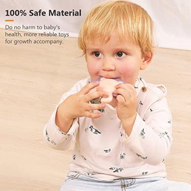 Imagem de HUIOP Conjunto de brinquedos para bebês chocalhos mordedores Brinquedos de agarrar Spin Shaking Bell Brinquedos de dentição com caixa de armazenamento para 0-12 meses Educação musical infantil infanti