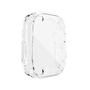 Imagem de XDEWZ 360 Capa protetora transparente totalmente macia para Apple Watch 8Pro/Ultra 49mm TPU Capa protetora de tela para iWatch Series8 Ultra 49mm Case (Cor: Transparente, Diâmetro do mostrador: Relógio 8 Ultra 49mm)