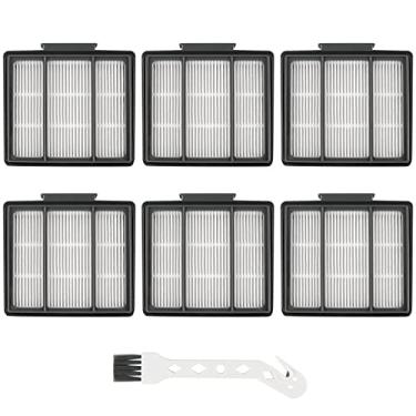 Imagem de Filtro de substituição para robô Shark ION (pacote com 6) da Techecook, compatível com Shark ION Robot R85 RV850, RV700_N, RV720_N, RV851WV e IQ Robot R101AE, AV970, AV1002AE AV1010AE - Substitui RVFFK950
