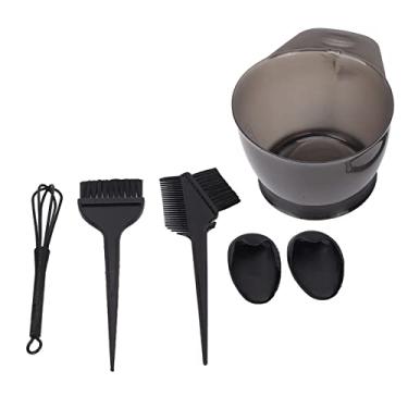 Imagem de Kit De Tintura De Cabelo Tigela De Mistura De Tintura De Cabelo Com Capa Portátil Kit De Tintura De Cabelo Para Salão Profissional Para [Preto]