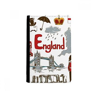 Imagem de Inglaterra Landscap Animais Bandeira Nacional Porta Passaporte Notecase Burse Carteira Capa Cartão Bolsa, Multicolor