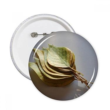 Imagem de Simpol Folha Planta Imagem Natureza Pinos Redondos Emblema Botão Decoração Acessório 5 peças
