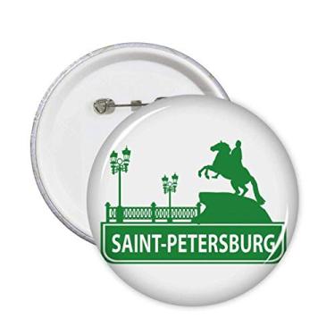 Imagem de Broche de ponto de referência de São Petersburgo América Emblema de botão Decoração 5 peças