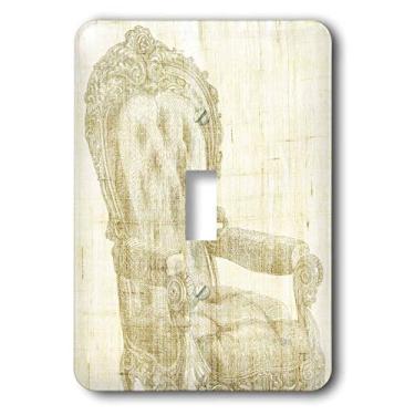 Imagem de 3dRose lsp_12376_1 Interruptor de alavanca única cadeira vintage em linho