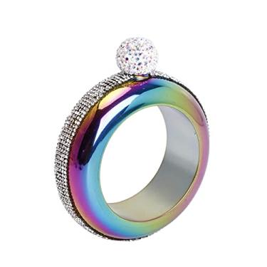 Imagem de Pulseira portátil de aço inoxidável suave de 100 ml para armazenar uísque e álcool, multicolorida, 100 ml