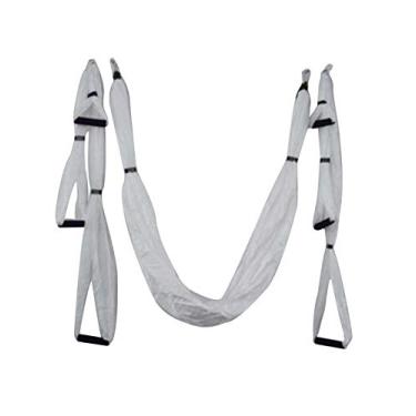 Imagem de Bestgift – Ferramenta de inversão para ioga, balanço aéreo, rede voadora, para academia, casa, fitness, branca, 249 x 150 cm