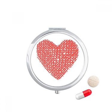 Imagem de Caixa de armazenamento de medicamentos com desenho de coração rosa para dia dos namorados